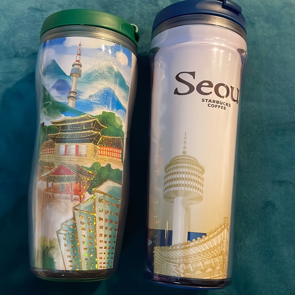 NWT Starbucks Seoul South Korea Collector tumblers set of 2 (12Oz)